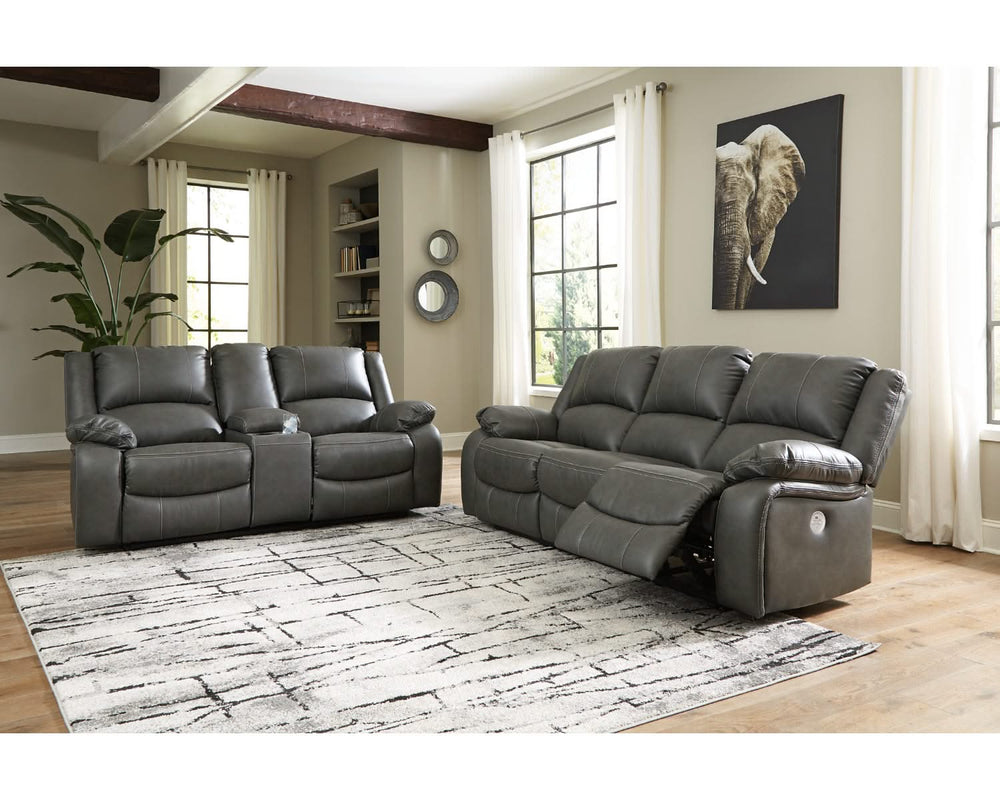 Sofá reclinable eléctrico y loveseat reclinable manual Calderwell