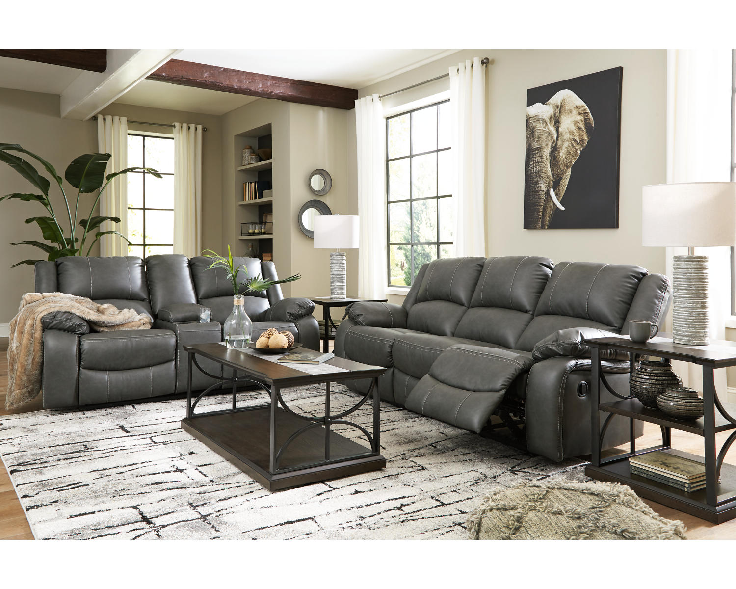 Calderwell Reclining Sofa and Loveseat