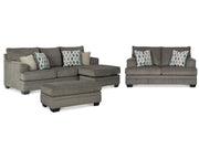 Dorsten Sofa Chaise, Loveseat, and Ottoman