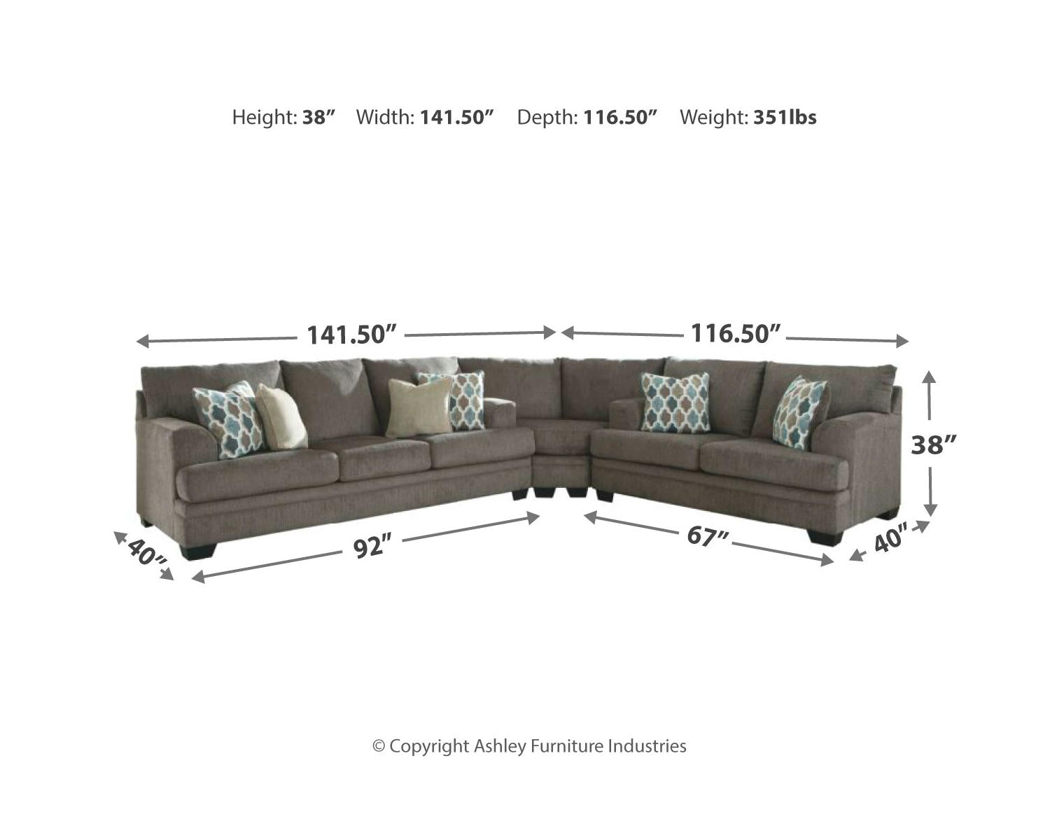 Dorsten 3-Piece Sectional