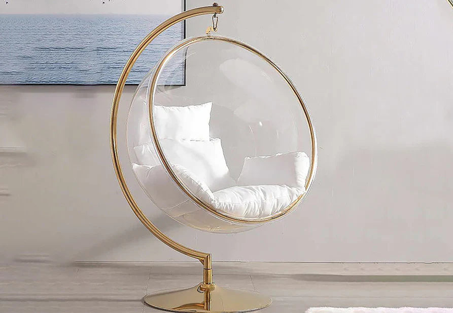 Lia Acrylic Swing Accent Chair