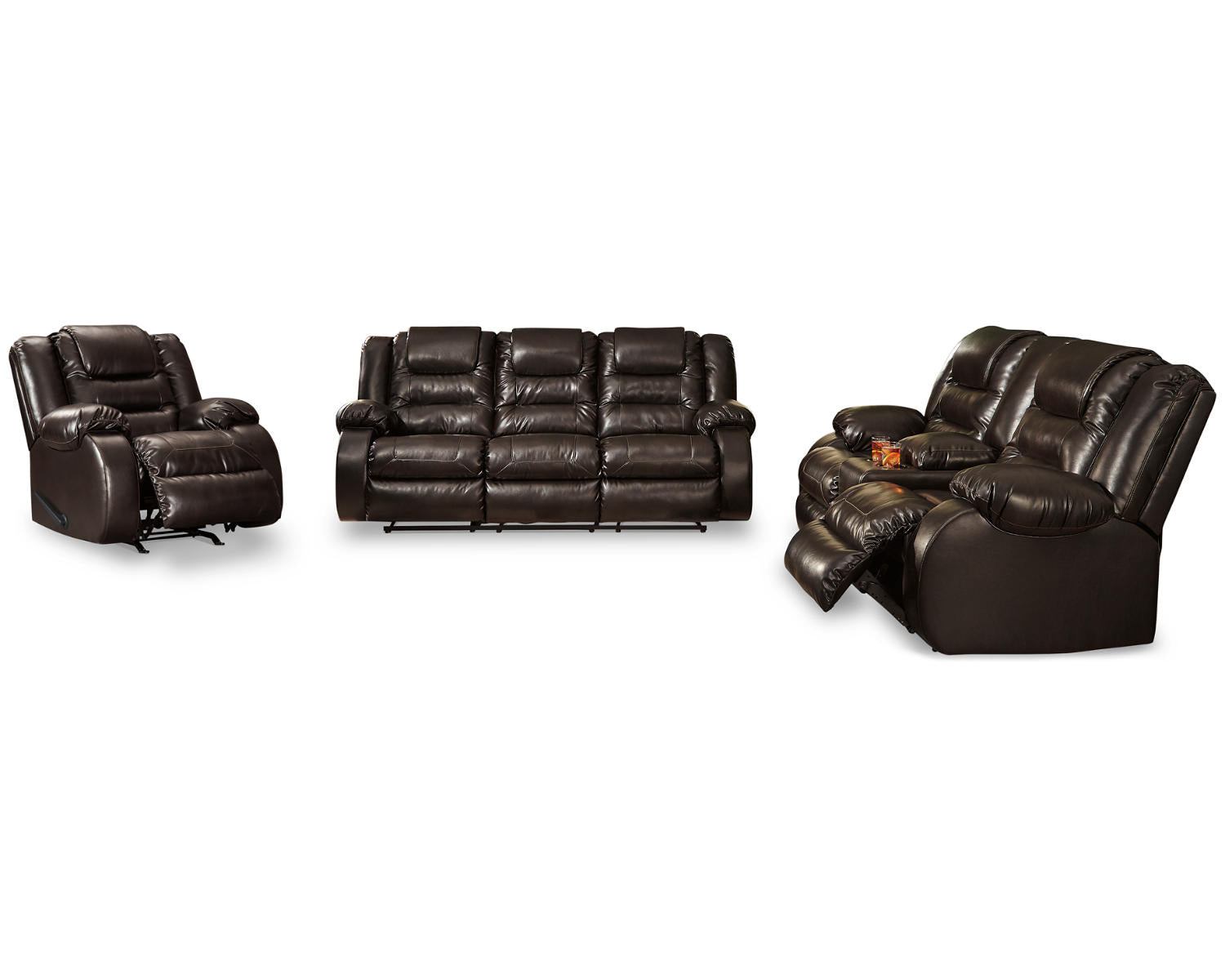 Vacherie Reclining Sofa, Power Loveseat and Recliner