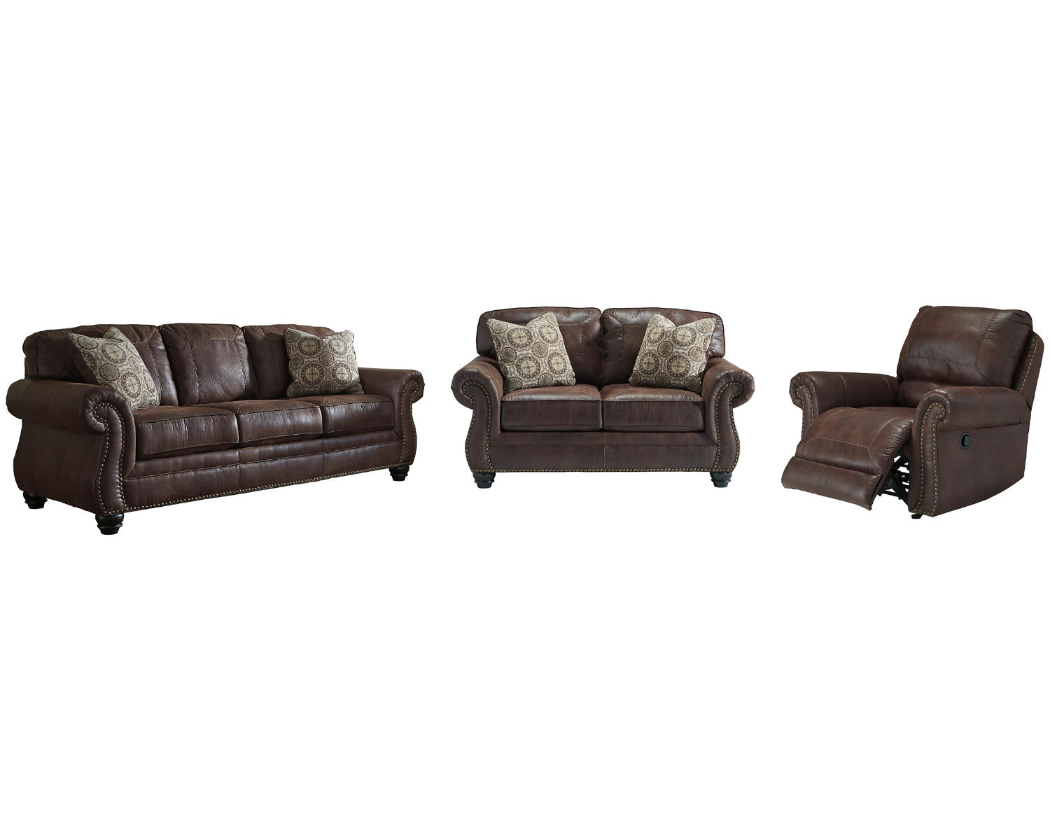Breville Sofa and Loveseat with Recliner