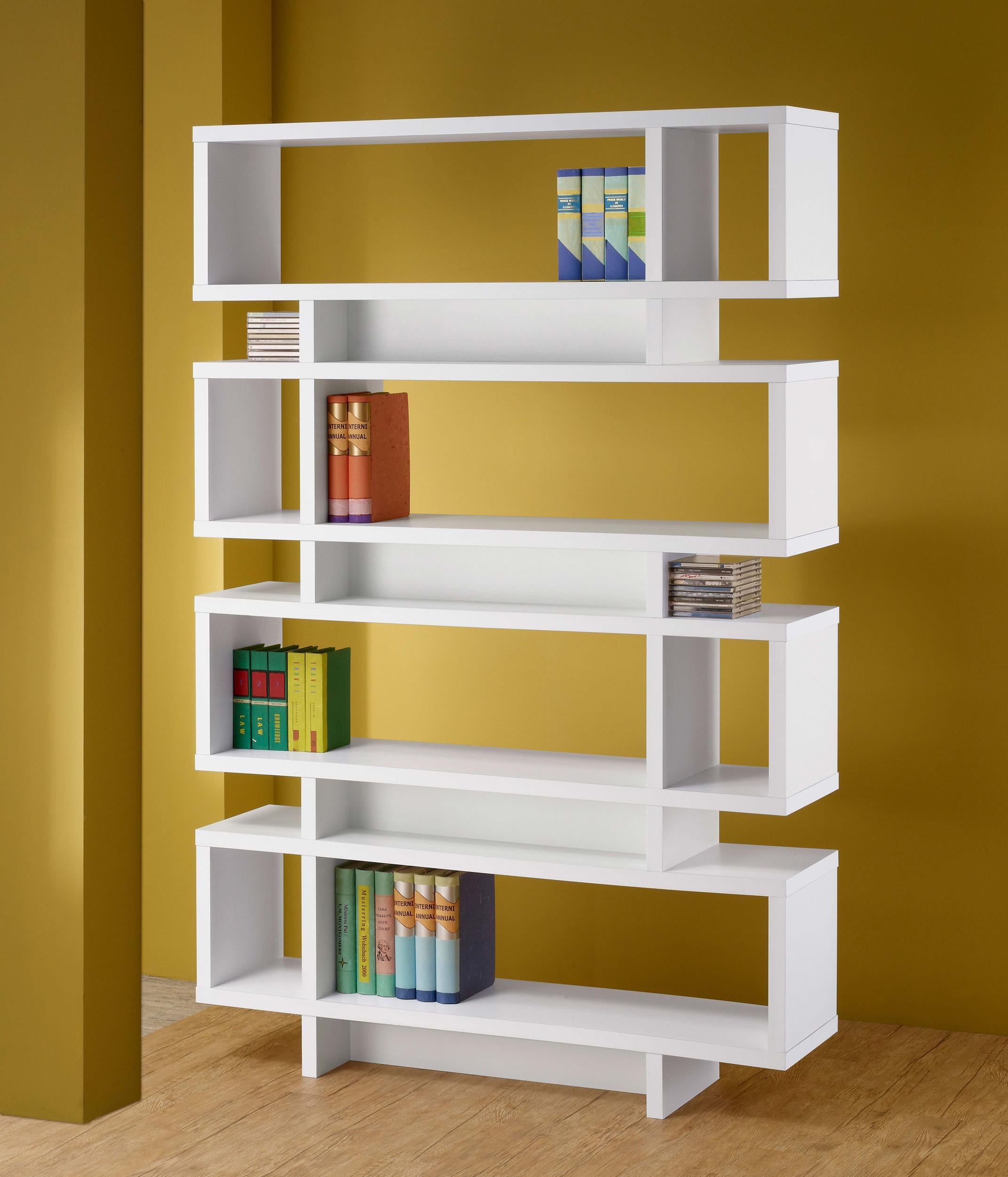 Reid 73-inch 4-shelf Bookshelf White