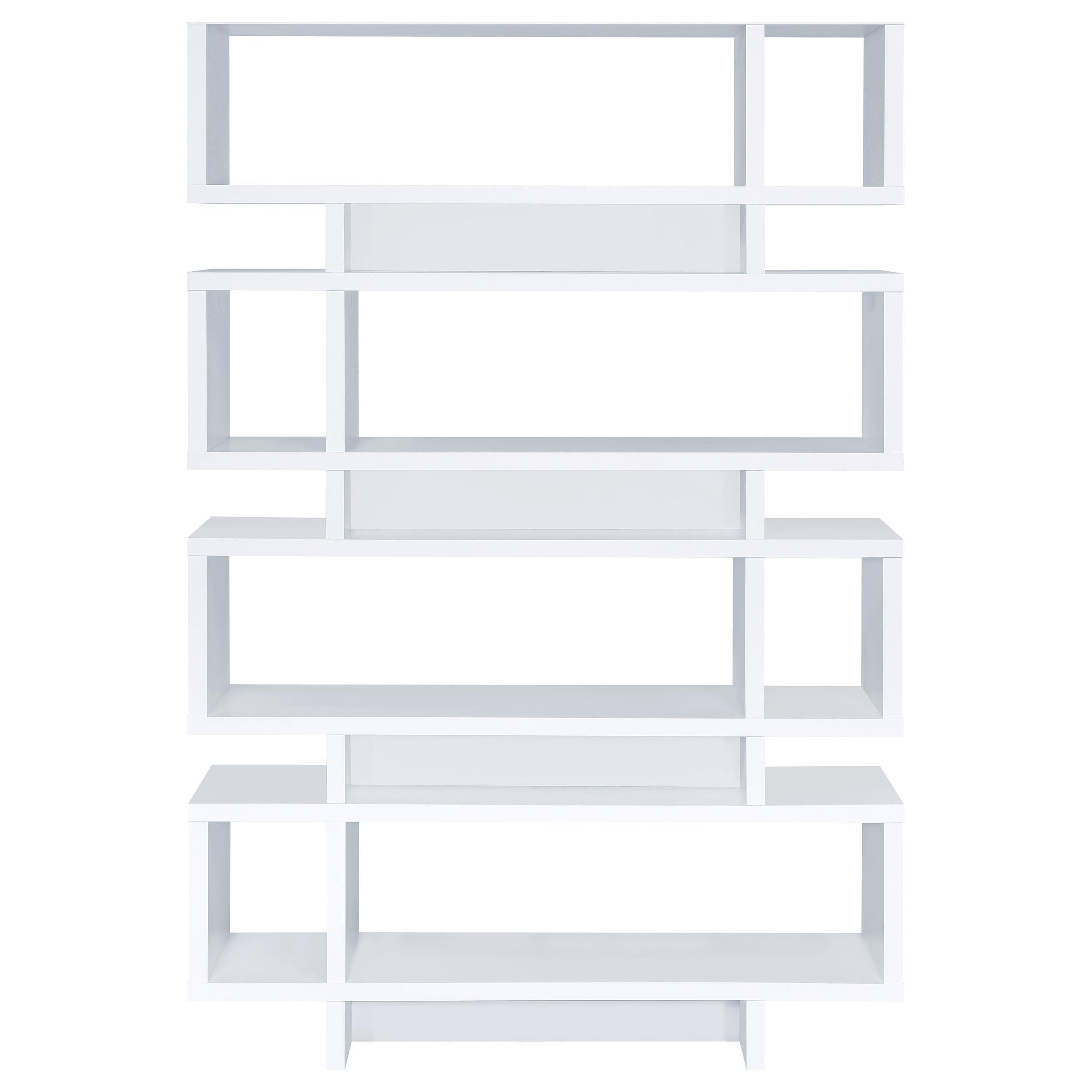 Reid 73-inch 4-shelf Bookshelf White