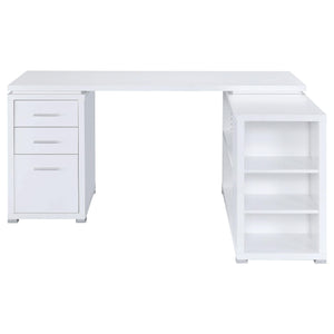 Yvette 60-inch 3-drawer L-Shape Computer Desk White