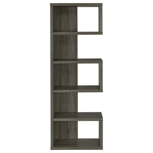 Joey 71-inch 5-shelf Bookshelf Weathered Grey