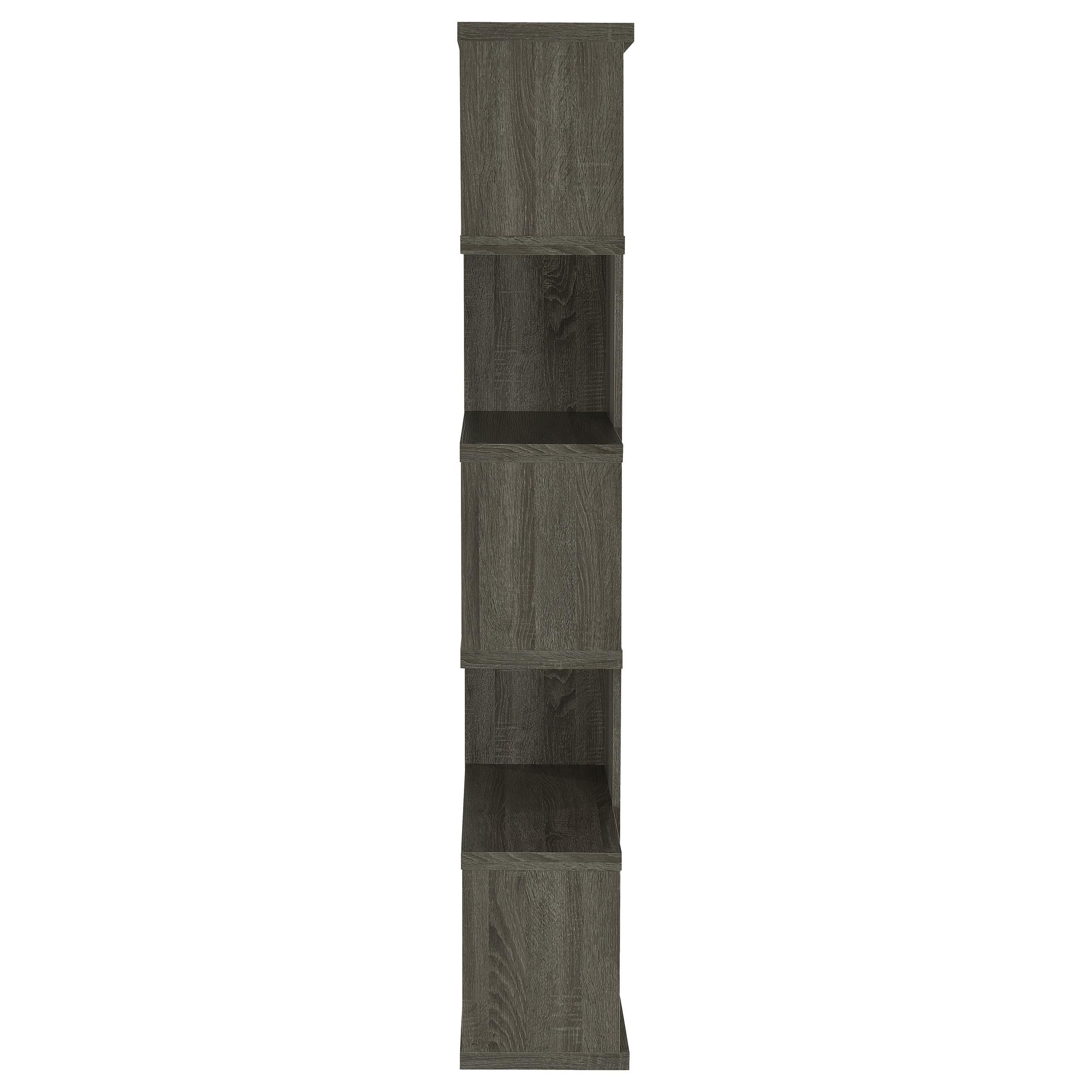Joey 71-inch 5-shelf Bookshelf Weathered Grey
