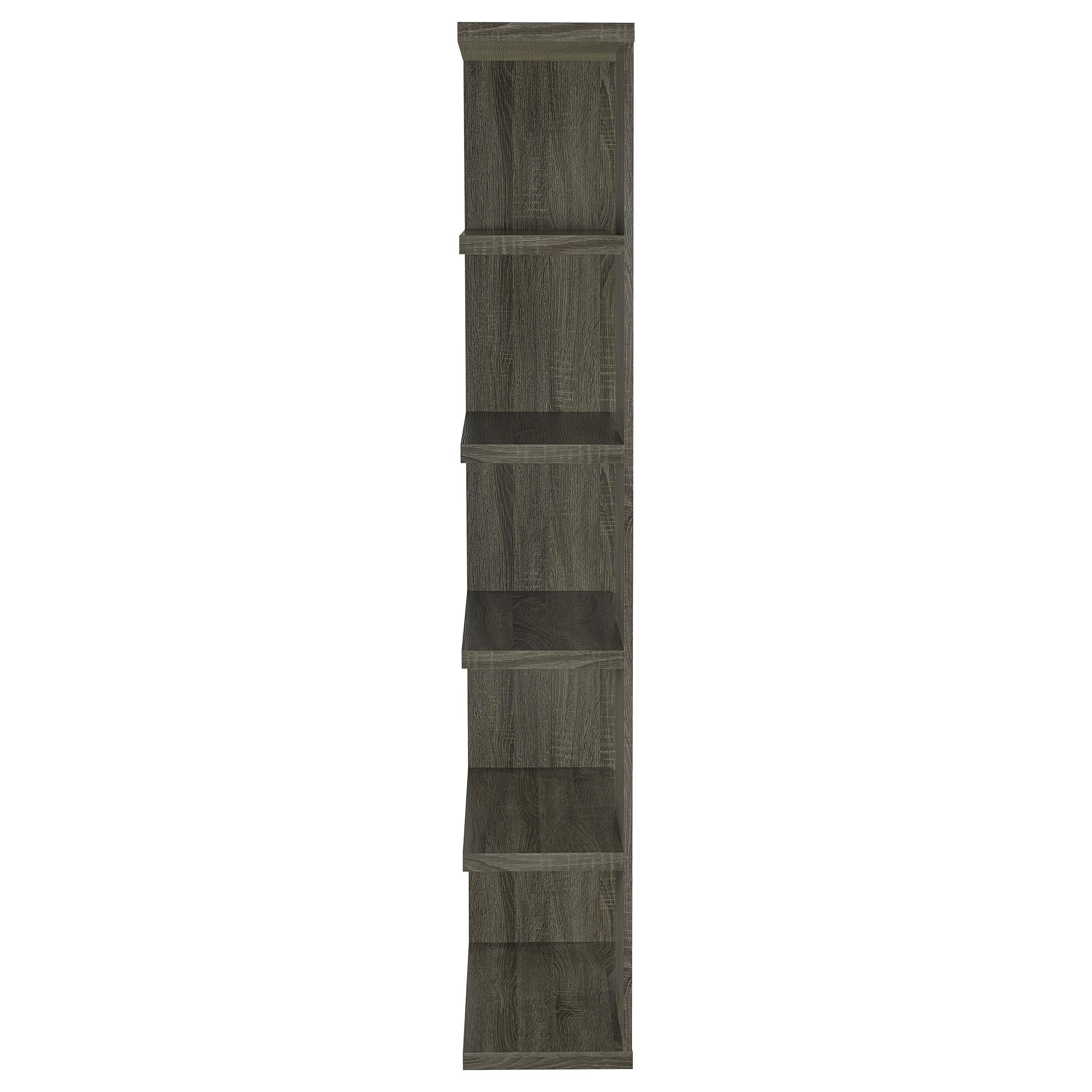 Harrison 71-inch 5-shelf Bookshelf Weathered Grey