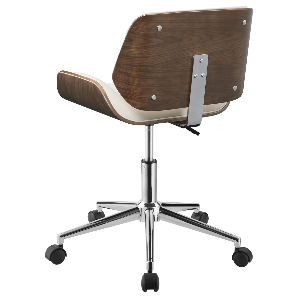 Silla de escritorio ajustable tapizada Addington color crudo