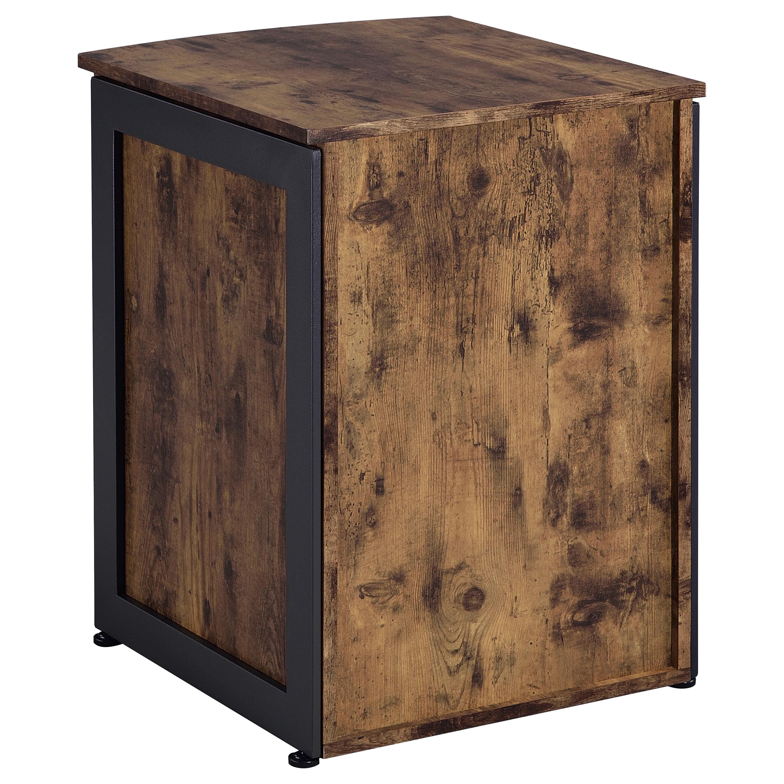 Estrella 3-drawer Home Office File Cabinet Rustic Nutmeg