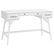 Escritorio de madera Mugga de 47 pulgadas con 3 cajones, color blanco