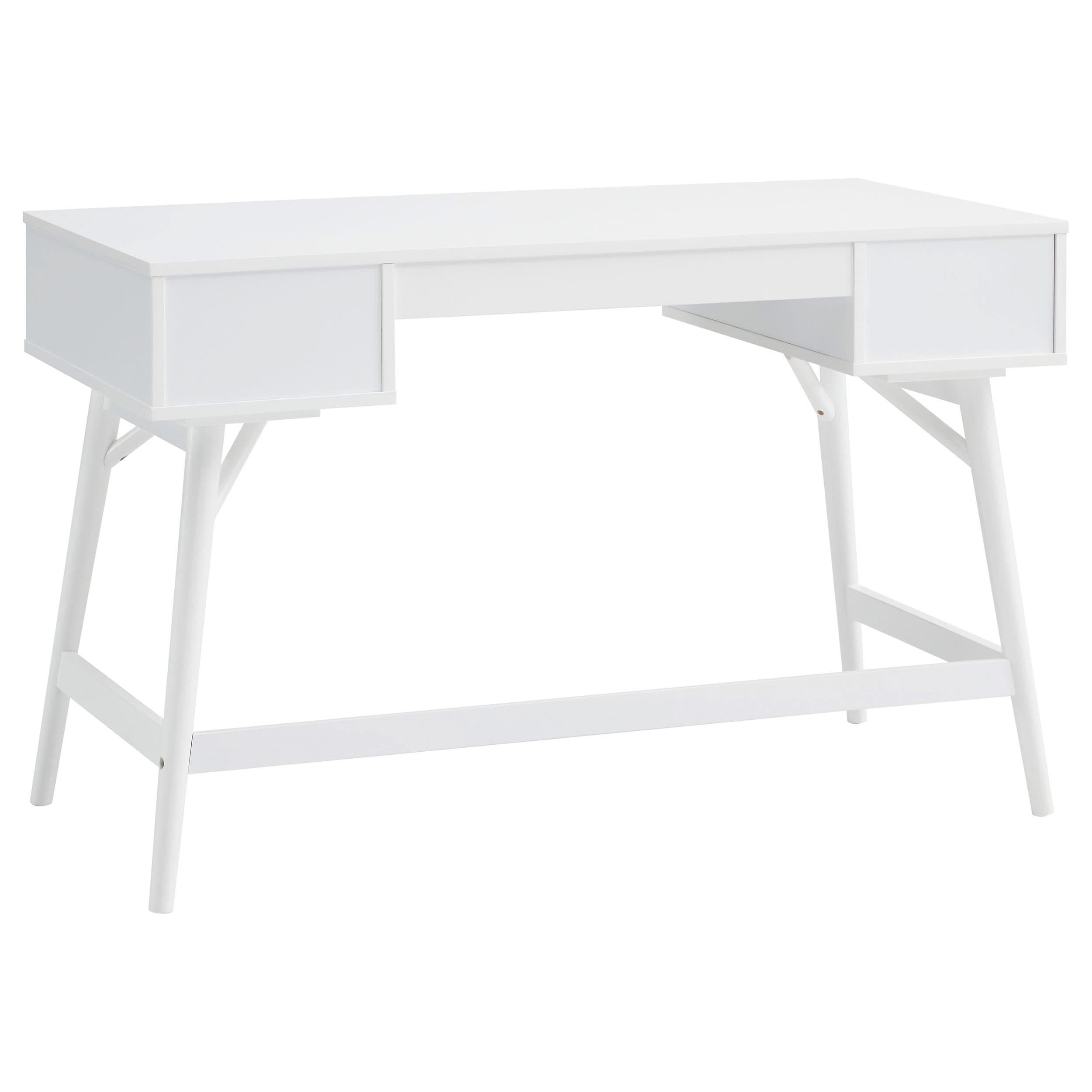 Escritorio de madera Mugga de 47 pulgadas con 3 cajones, color blanco