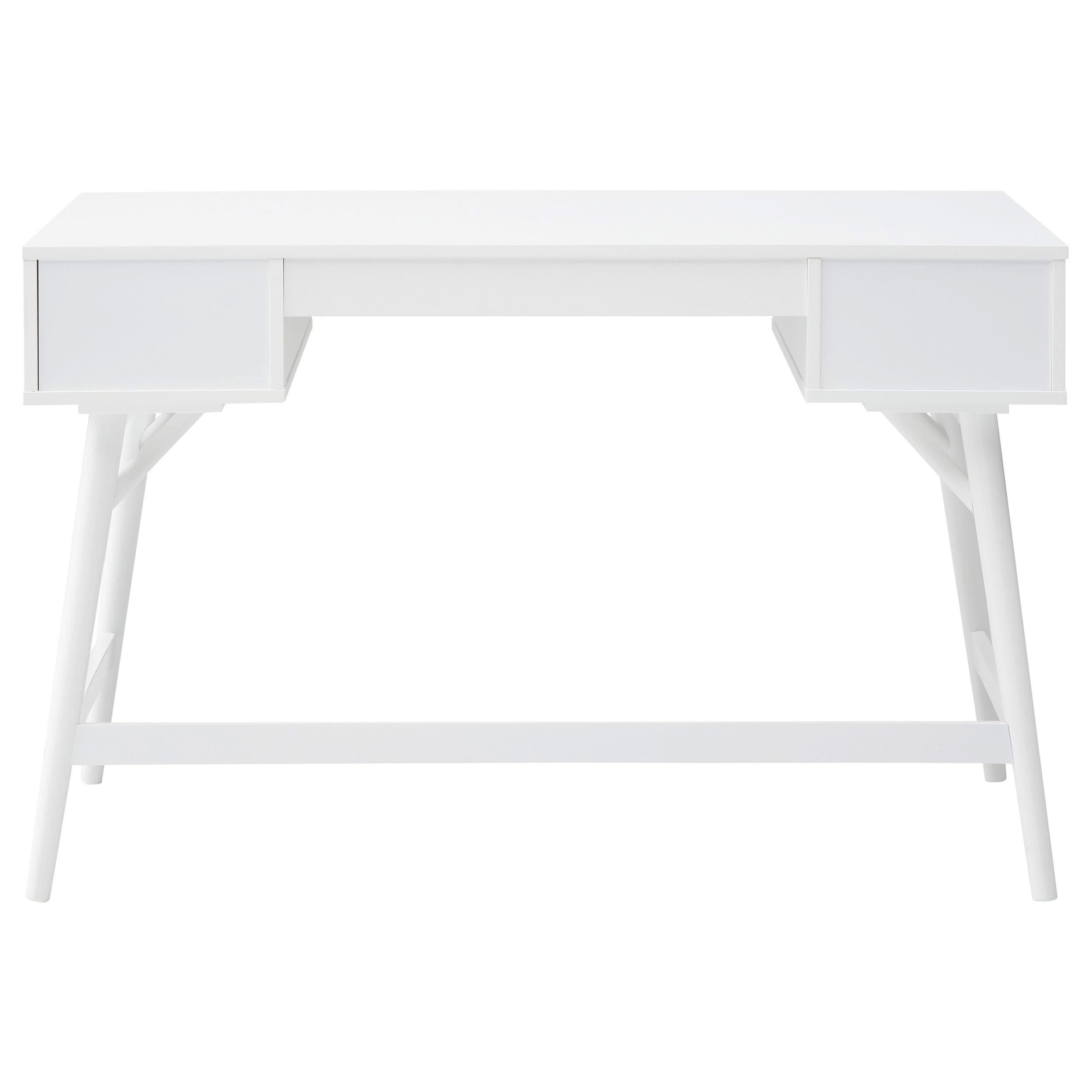 Escritorio de madera Mugga de 47 pulgadas con 3 cajones, color blanco