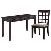Conjunto de escritorio y silla para computadora Newton de 2 piezas para oficina en casa, color ámbar