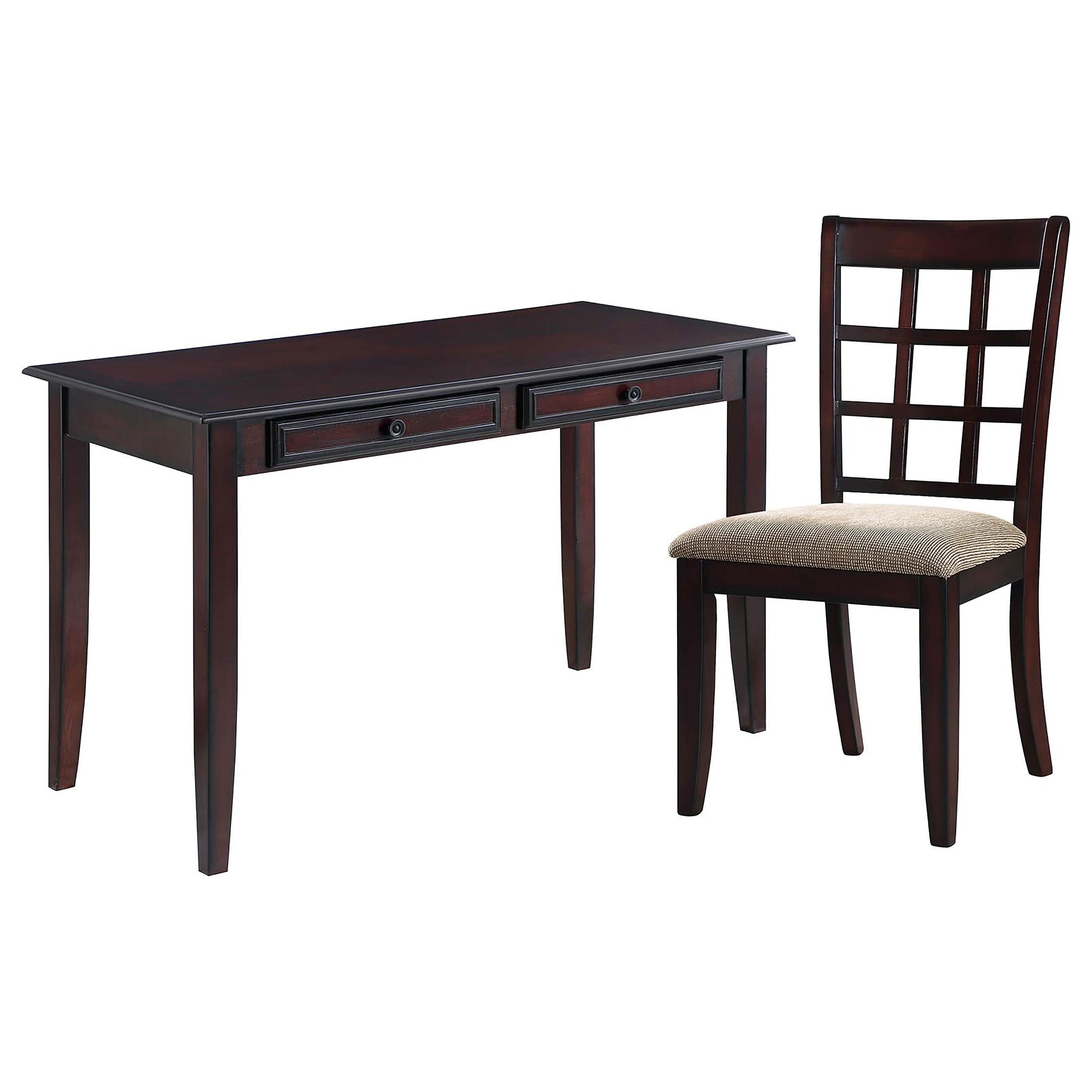 Conjunto de escritorio y silla para computadora Newton de 2 piezas para oficina en casa, color ámbar