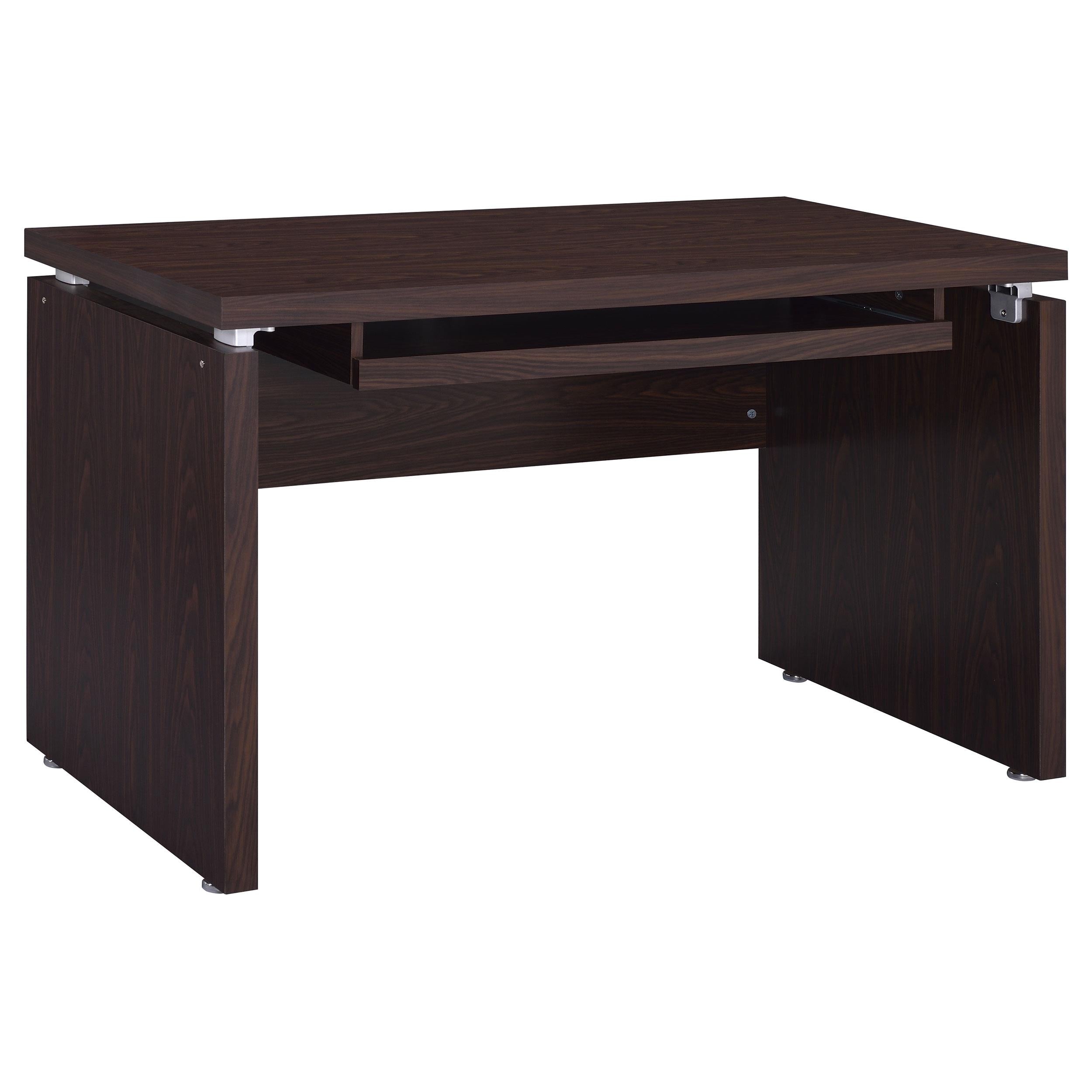 Russell 47-inch Computer Desk with Keyboard Tray Medium Oak