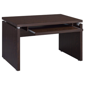 Russell 47-inch Computer Desk with Keyboard Tray Medium Oak
