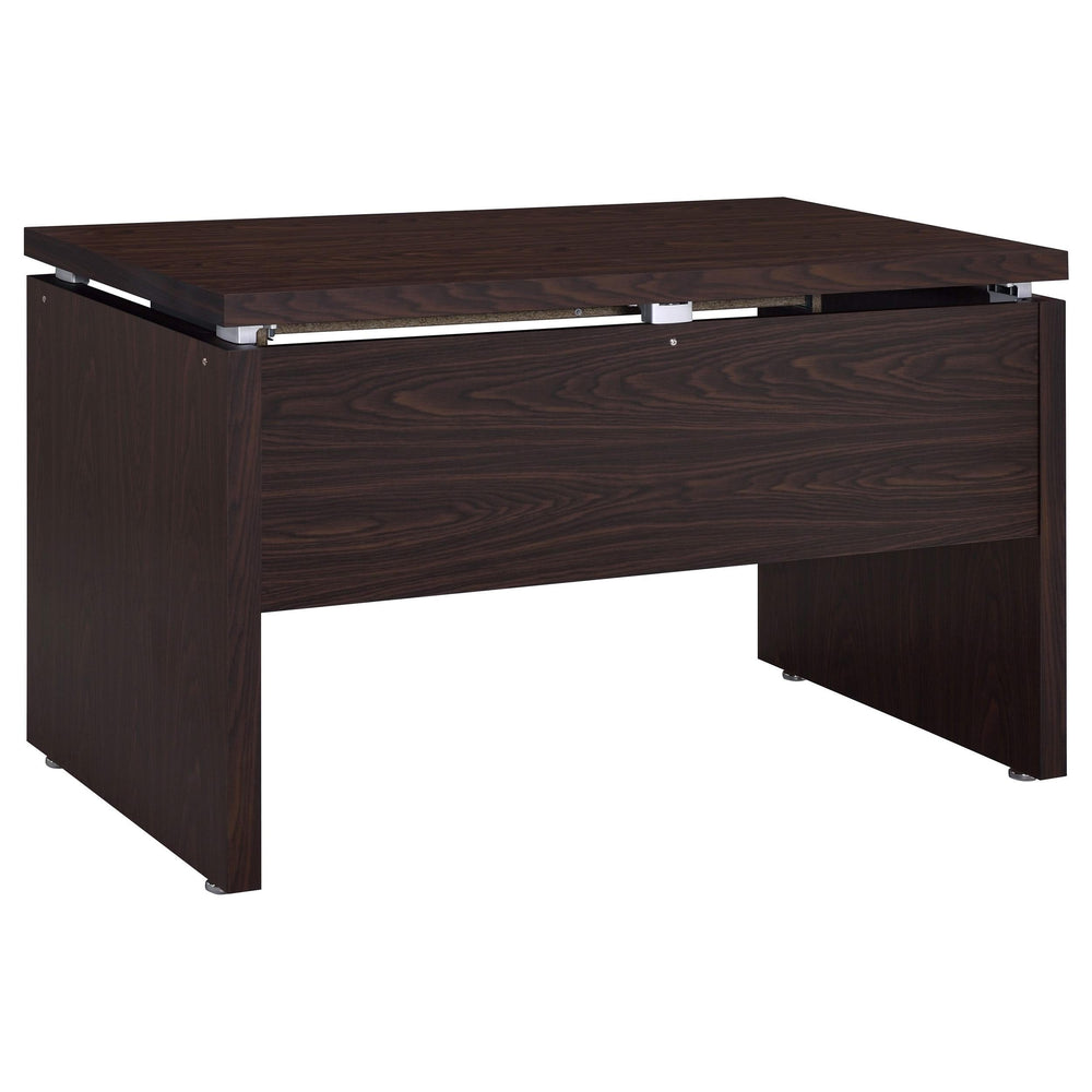 Russell 47-inch Computer Desk with Keyboard Tray Medium Oak