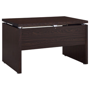 Russell 47-inch Computer Desk with Keyboard Tray Medium Oak