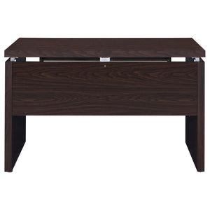 Russell 47-inch Computer Desk with Keyboard Tray Medium Oak