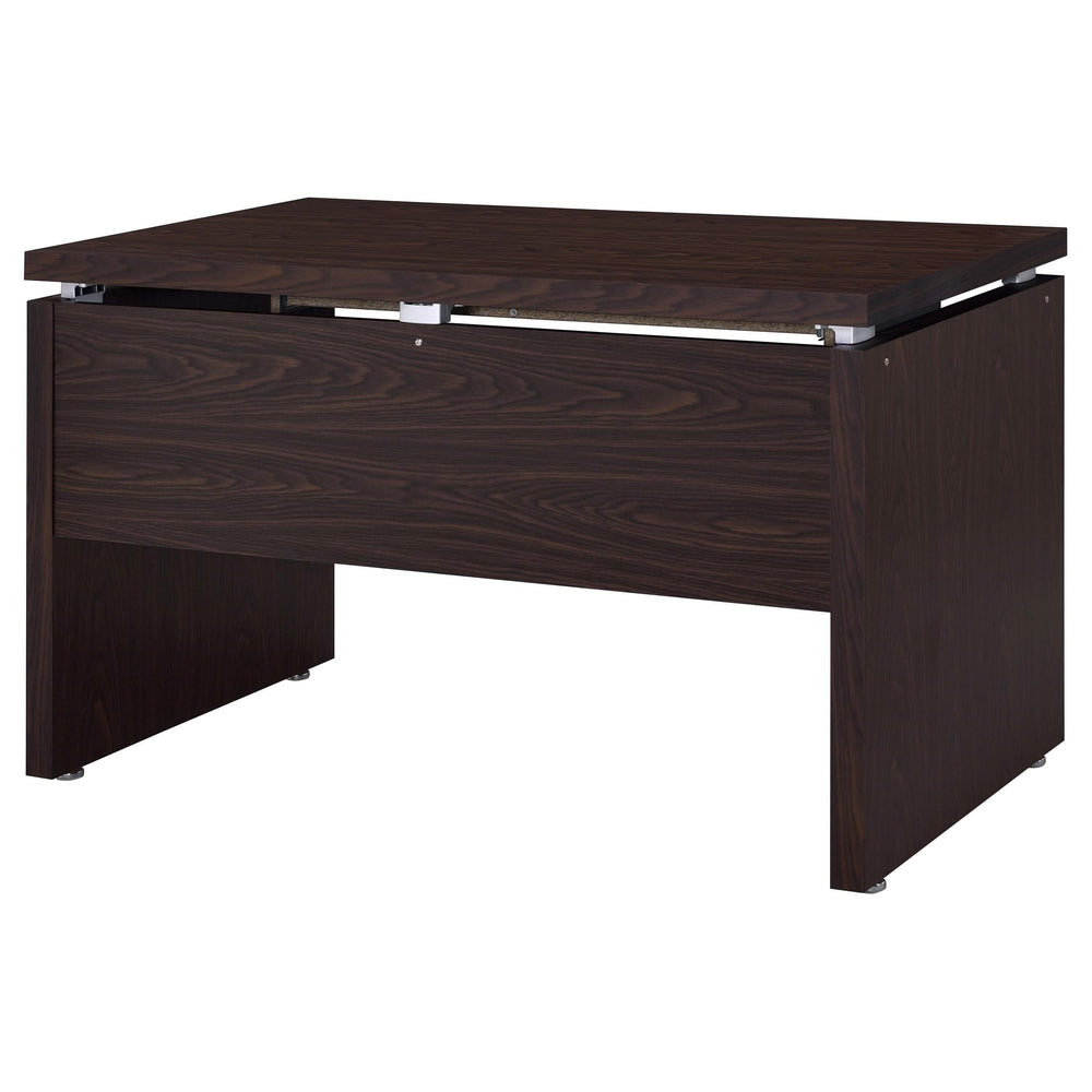 Russell 47-inch Computer Desk with Keyboard Tray Medium Oak