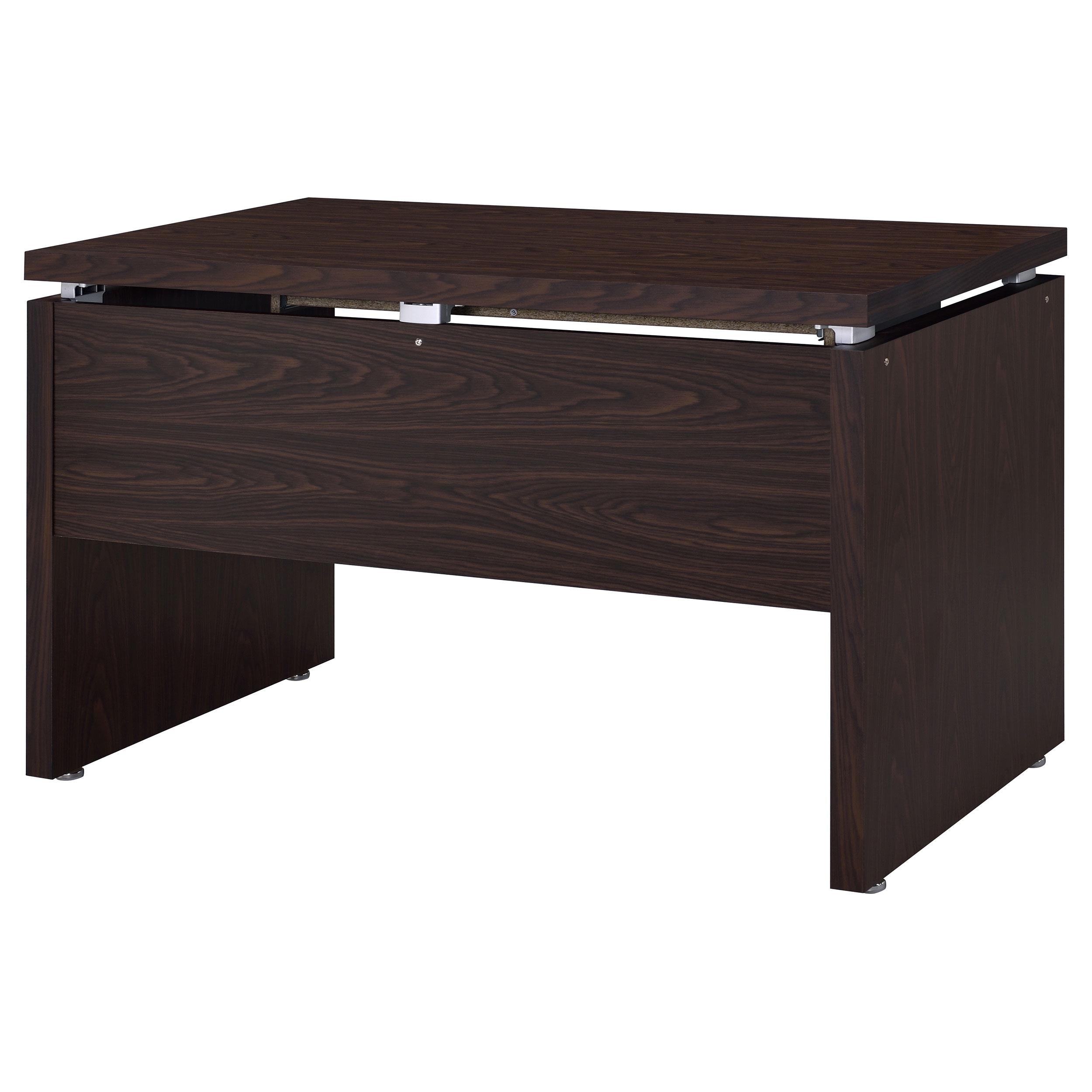 Russell 47-inch Computer Desk with Keyboard Tray Medium Oak