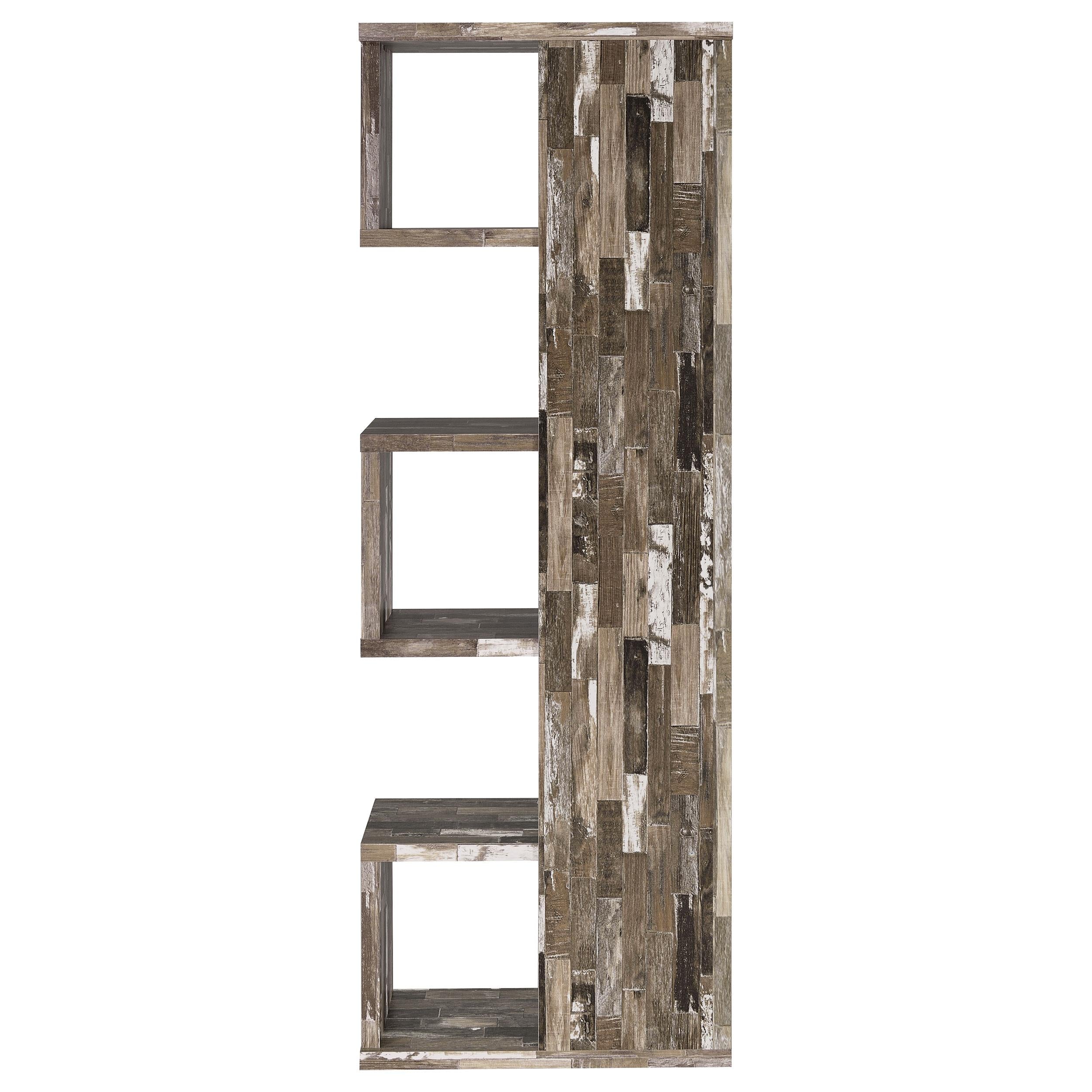 Joey 71-inch 5-shelf Bookshelf Weathered Brown