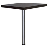 Skylar L-Shape Desk with Mobile File Cabinet Cappuccino