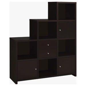 Librería Spencer con compartimentos cúbicos de almacenamiento Capuchino