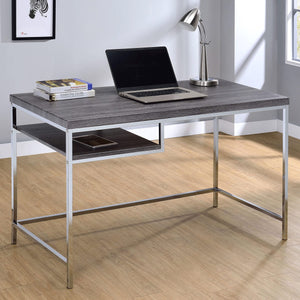 Escritorio Kravitz de 47 pulgadas con 1 estante, color gris desgastado