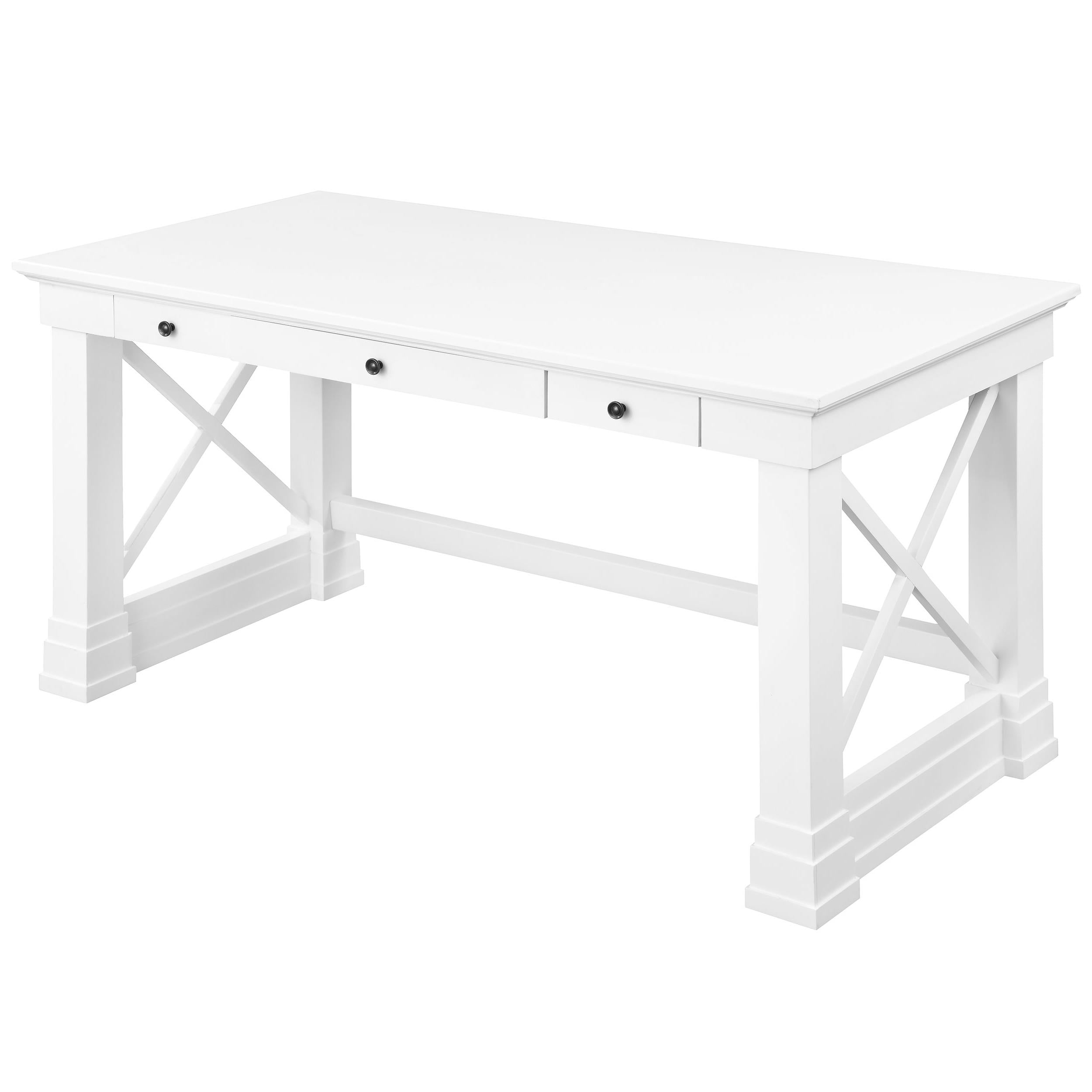 Johansson 60-inch 3-drawer Writing Desk White