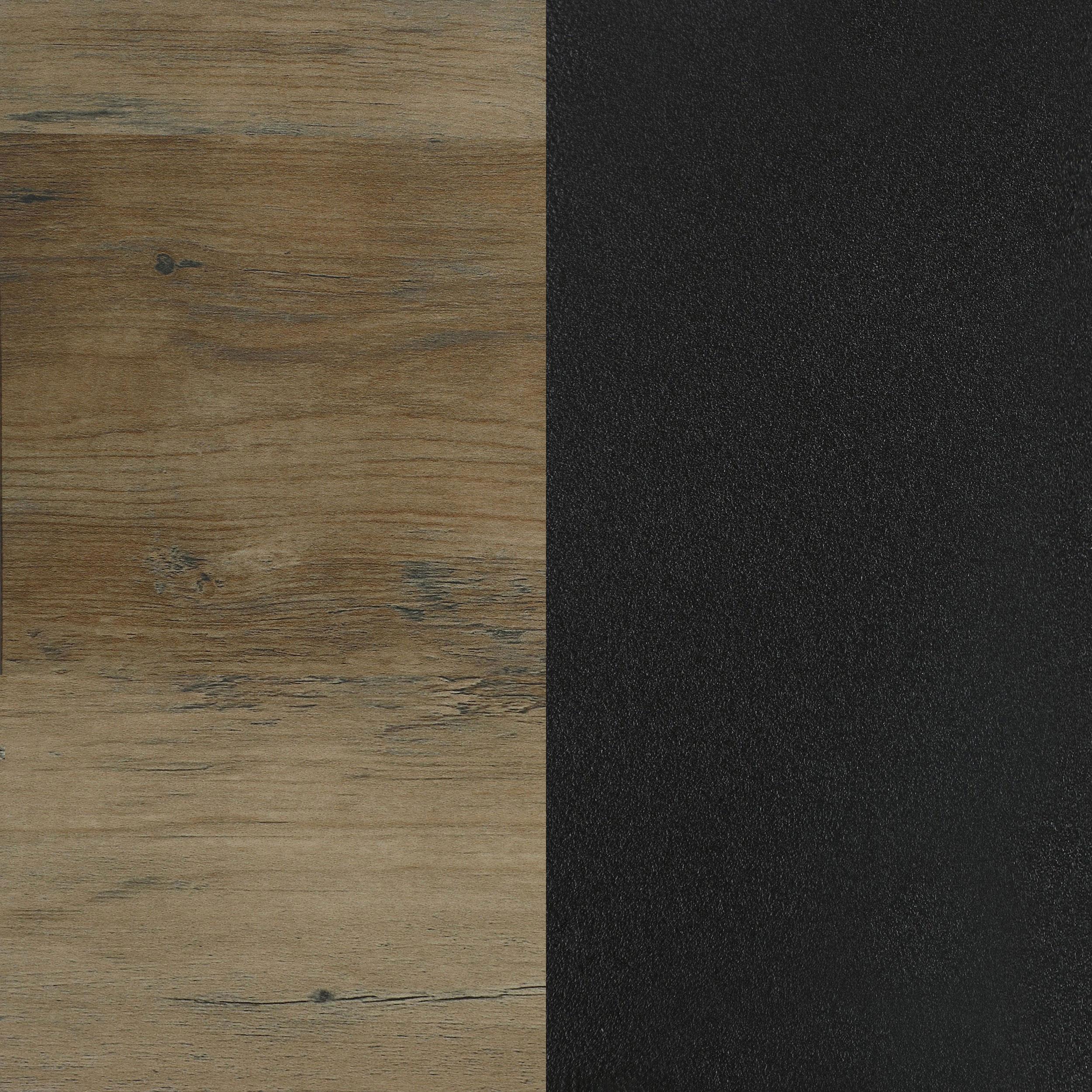 Riley Foldable Whiteboard Wall Desk with Stool Rustic Oak