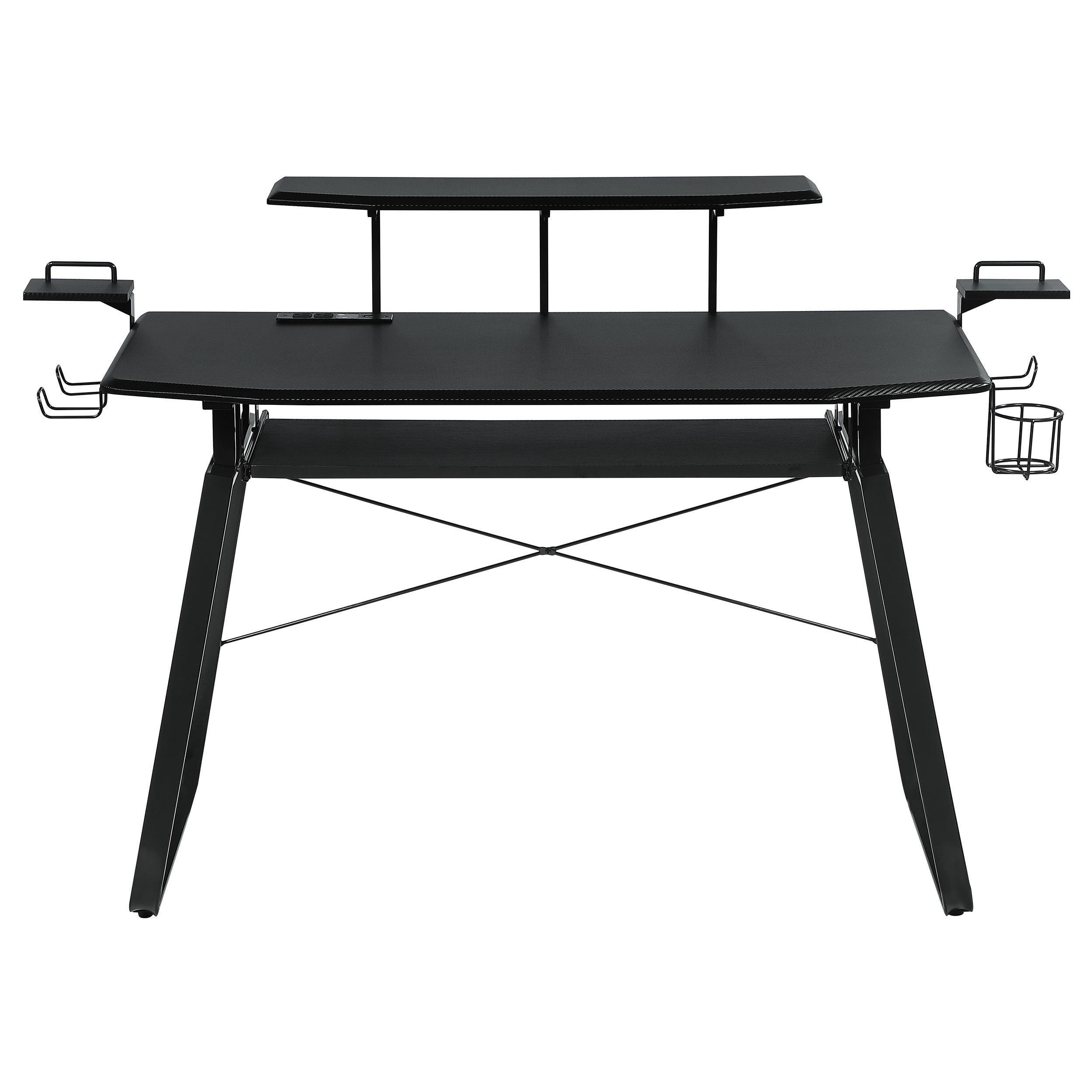 Alfie 59-inch Computer Gaming Desk with USB Ports Black