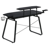Alfie 59-inch Computer Gaming Desk with USB Ports Black