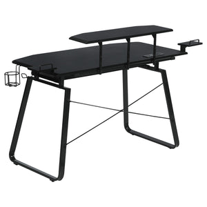 Alfie 59-inch Computer Gaming Desk with USB Ports Black