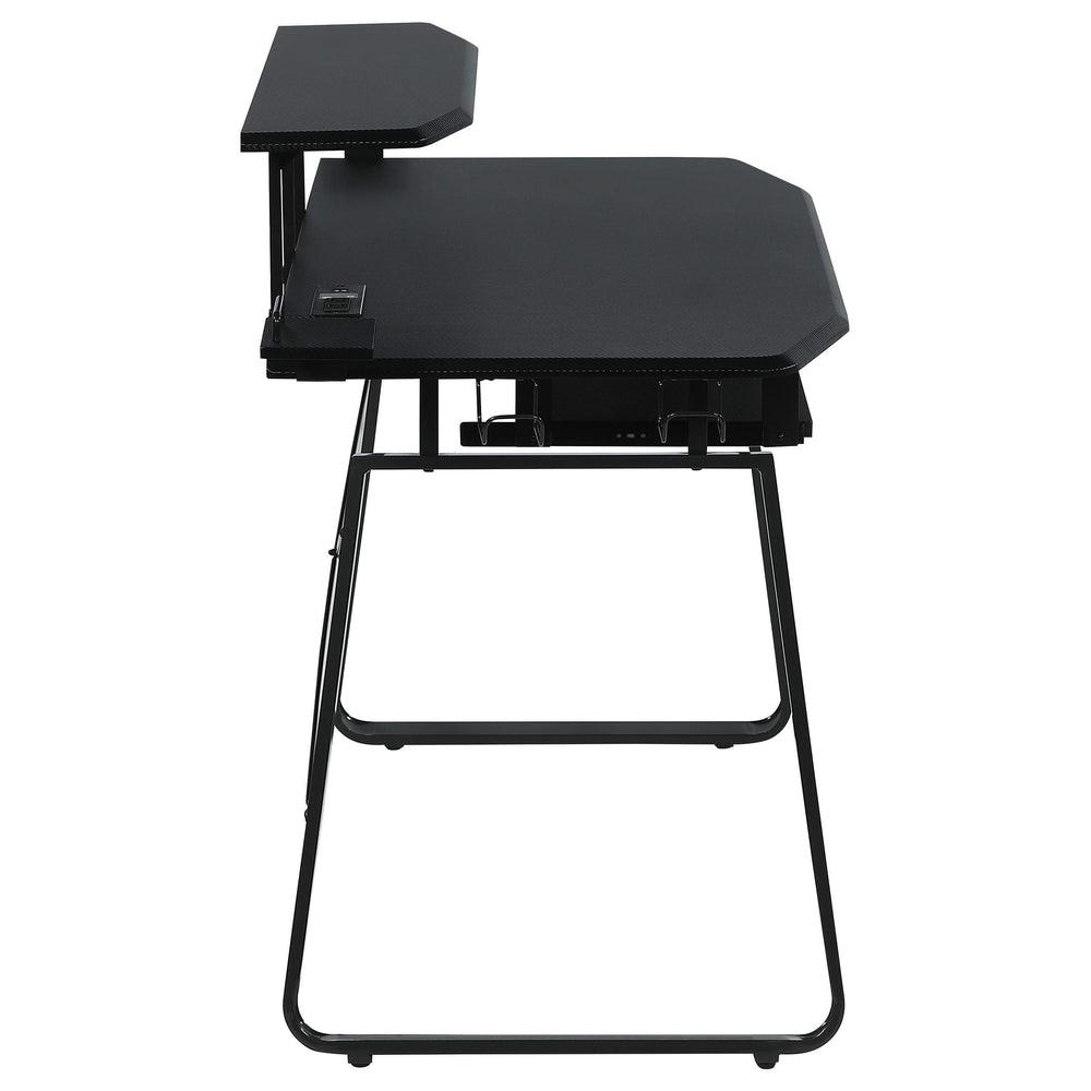 Alfie 59-inch Computer Gaming Desk with USB Ports Black