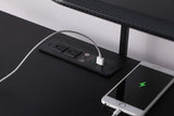 Alfie 59-inch Computer Gaming Desk with USB Ports Black