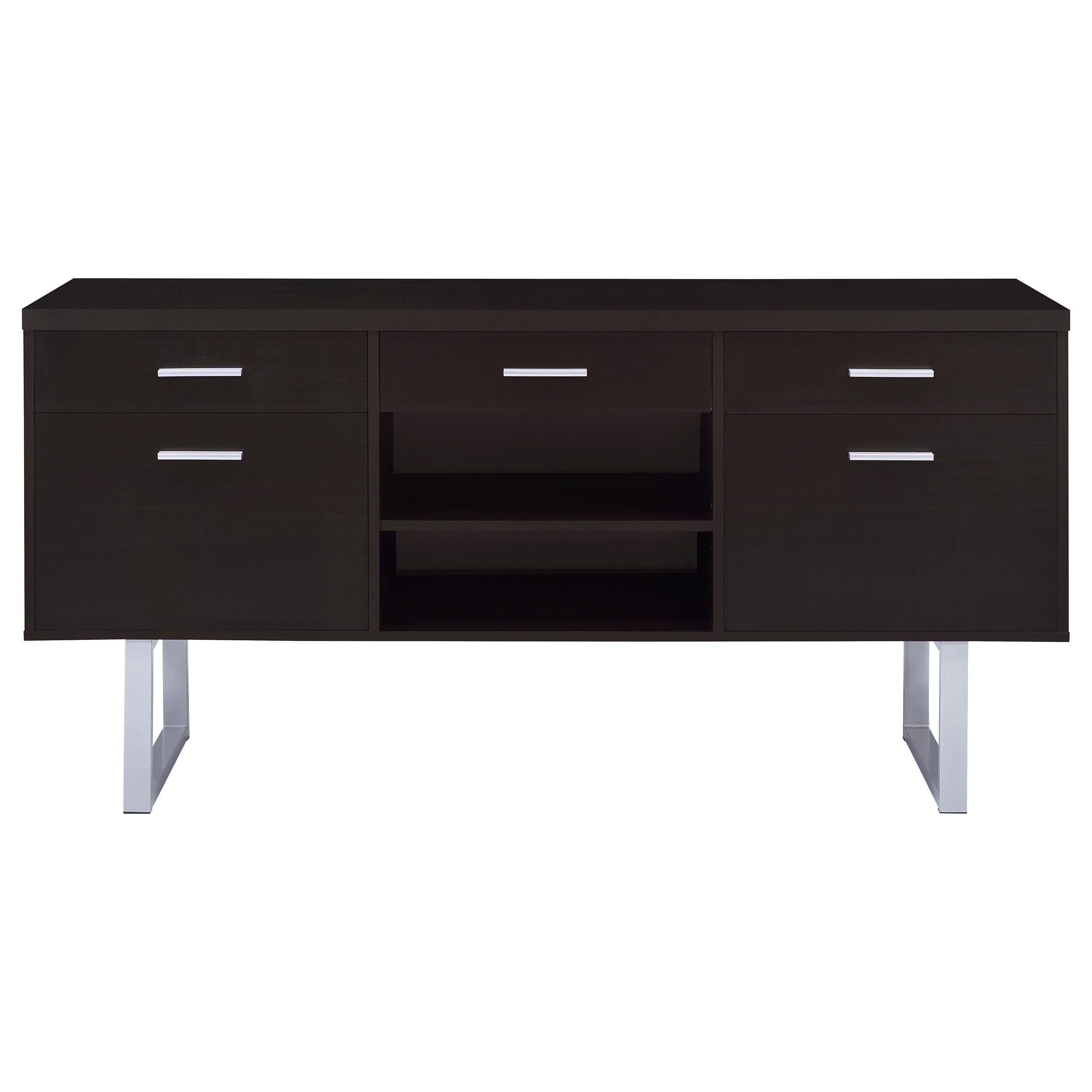 Lawtey 5-drawer Home Office Storage Credenza Cappuccino