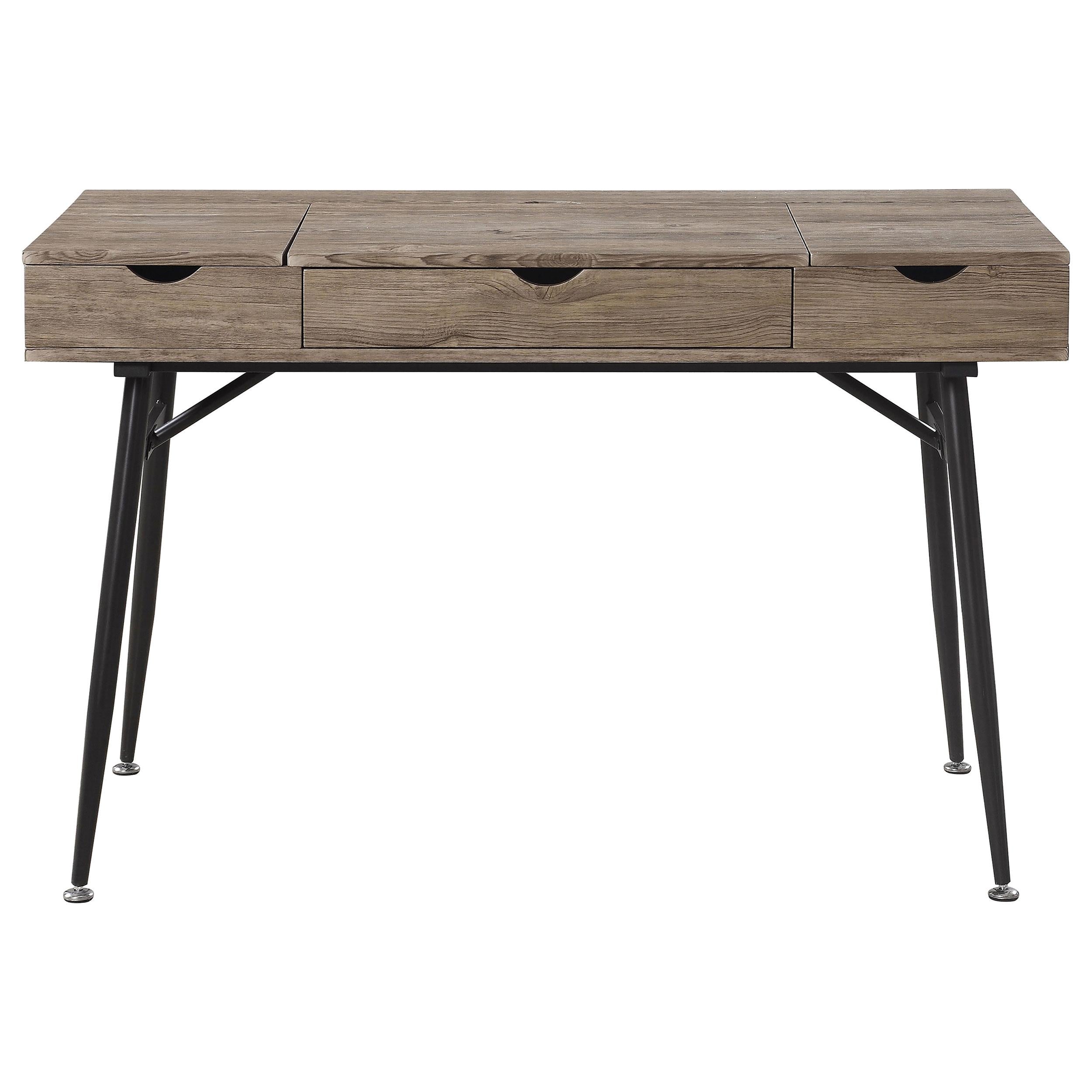 Rafael 47-inch 1-drawer Desk with Storage Rustic Driftwood