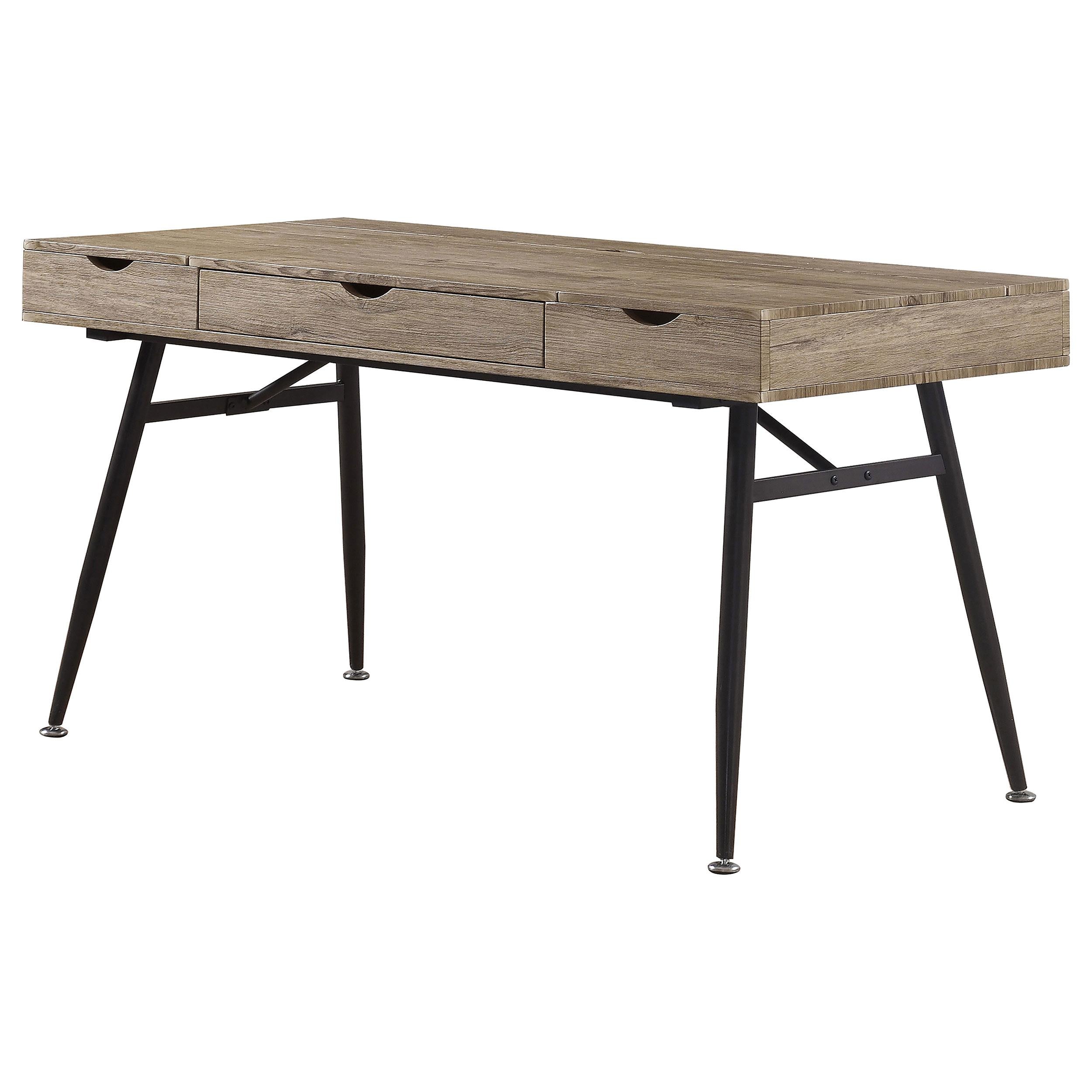 Rafael 47-inch 1-drawer Desk with Storage Rustic Driftwood