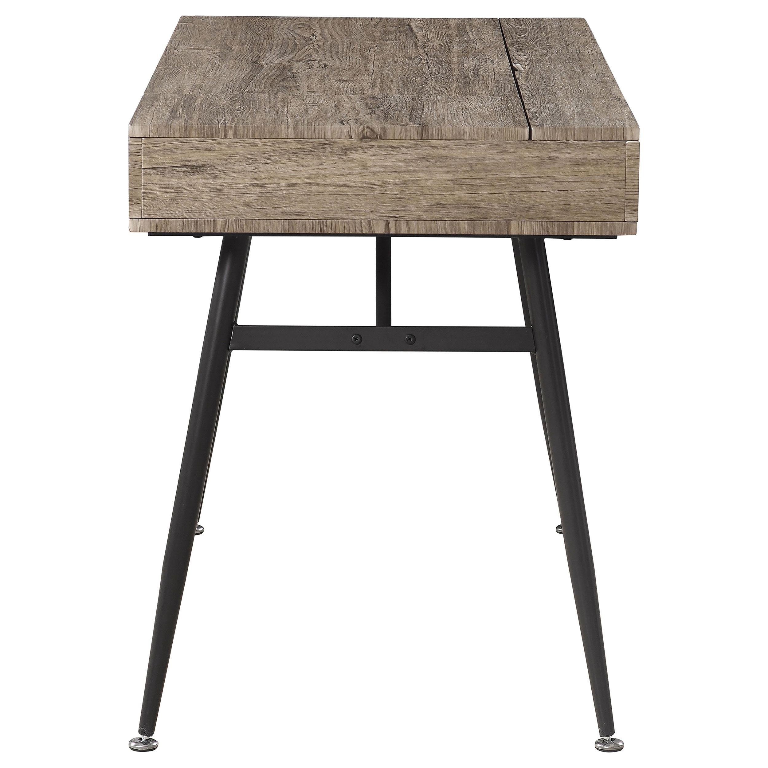 Rafael 47-inch 1-drawer Desk with Storage Rustic Driftwood
