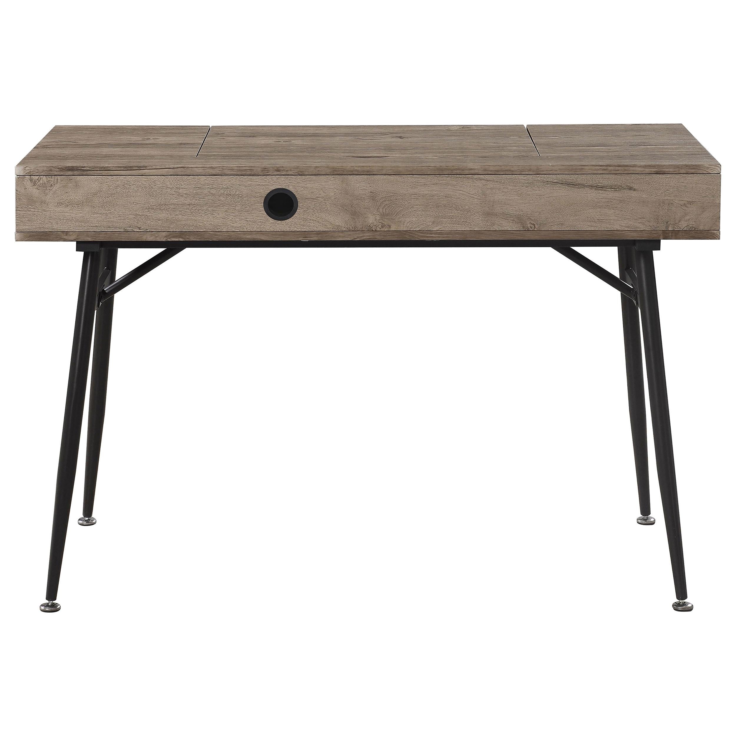 Rafael 47-inch 1-drawer Desk with Storage Rustic Driftwood