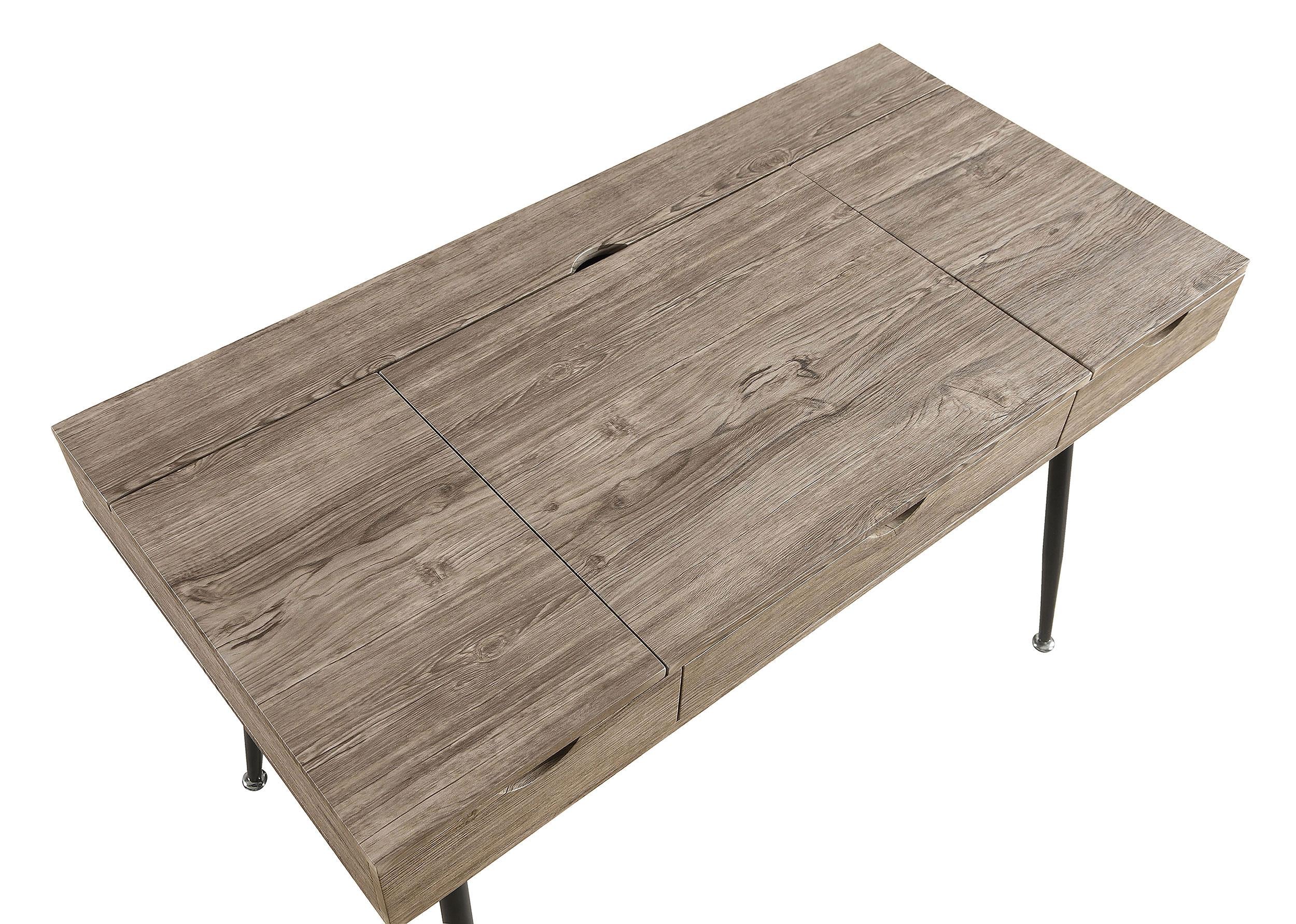 Rafael 47-inch 1-drawer Desk with Storage Rustic Driftwood
