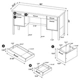 Samson 60-inch 4-drawer Office Computer Desk Weathered Oak