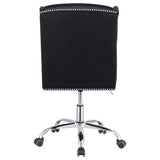Julius Upholstered Tufted Office Chair Black and Chrome