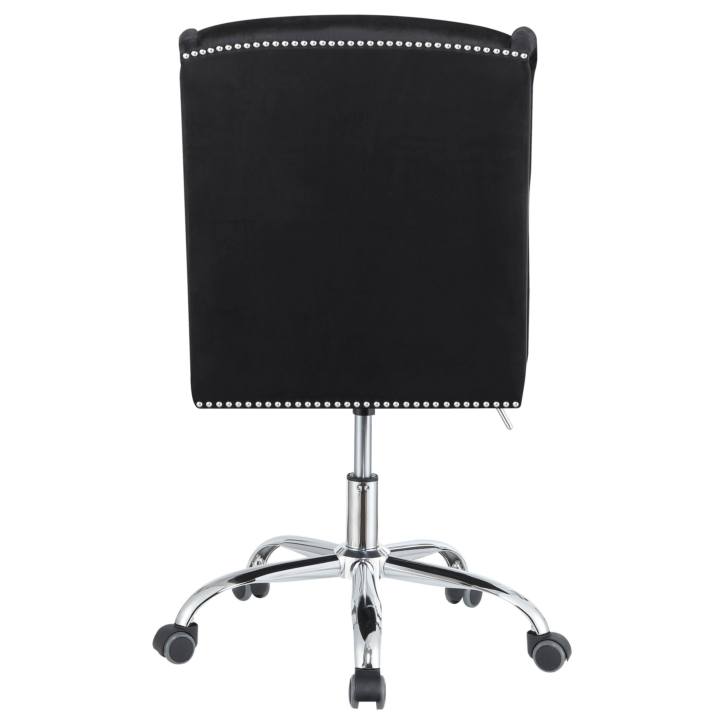 Julius Upholstered Tufted Office Chair Black and Chrome