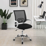 Silla de escritorio ajustable y tapizada Felton para oficina en casa, color negro