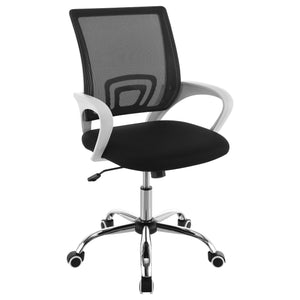 Silla de escritorio ajustable y tapizada Felton para oficina en casa, color negro