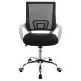Silla de escritorio ajustable y tapizada Felton para oficina en casa, color negro